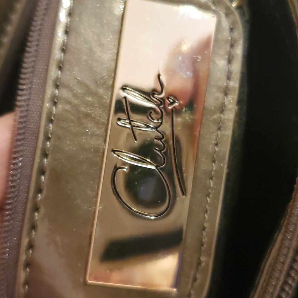 Clutch Pewter Leather Shoulder Bag - Picture 6 of 8